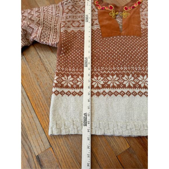 Handmade Wool/Angora Women’s Sweater L Embroidered Collar - Picture 12 of 13